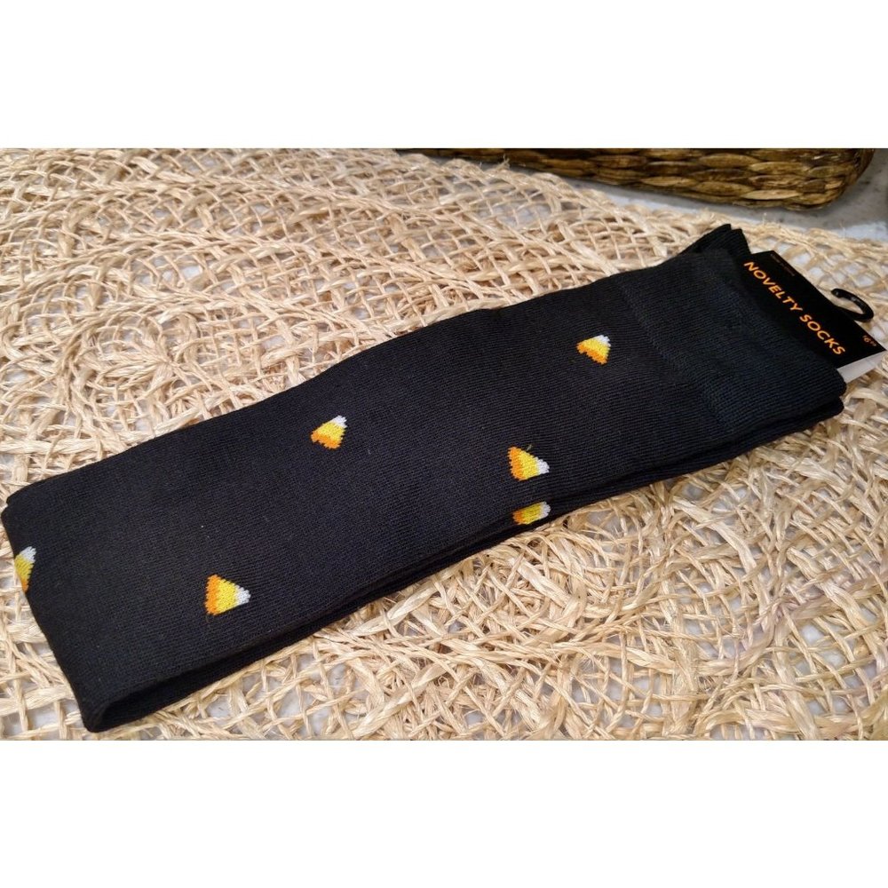 Candy Corn Halloween Socks, Over the Knee, Costume, Novelty, NEW